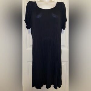 City Streets Black Cold Shoulder Dress